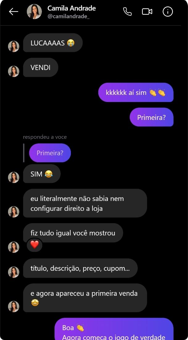 Depoimento de aluno 1